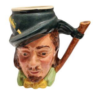 Robin Hood Toby Jug Vintage Ceramic Character Mug Made in England Hand‑Painted